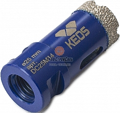 Коронки алмазные по керамограниту Keos Professional Vacuum Brazed M14 25 мм