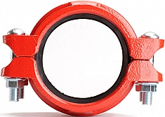 Муфта грувлочная гибкая для ПЭВП, ПЭНД, ПНД труб Lede HDPE-160 вид сверху Муфта грувлочная гибкая для ПЭВП, ПЭНД, ПНД труб Lede HDPE-160 вид сверху