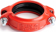 Муфта грувлок жесткая со скошенными полукольцами Lede GKS-356 вид сзади Муфта грувлок жесткая со скошенными полукольцами Lede GKS-356 вид сзади