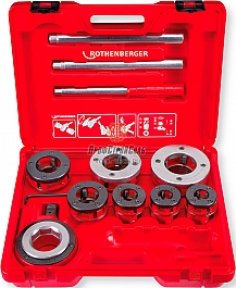 Ручные резьбонарезные клуппы Rothenberger Super Cut Set BSPT R 3/8"-1/2"-3/4"-1"-1 1/4"-1 1/2"-2"