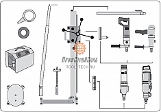 Схема установки алмазного бурения (сверления) Cedima P-1500