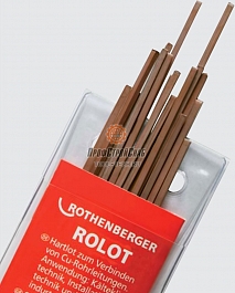 Твердый припой для меди Rothenberger Rolot S 2 CP 105 в упаковке