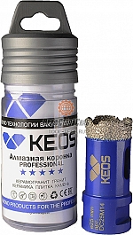 Упаковка коронки алмазной по керамограниту Keos Professional Vacuum Brazed M14 25 мм