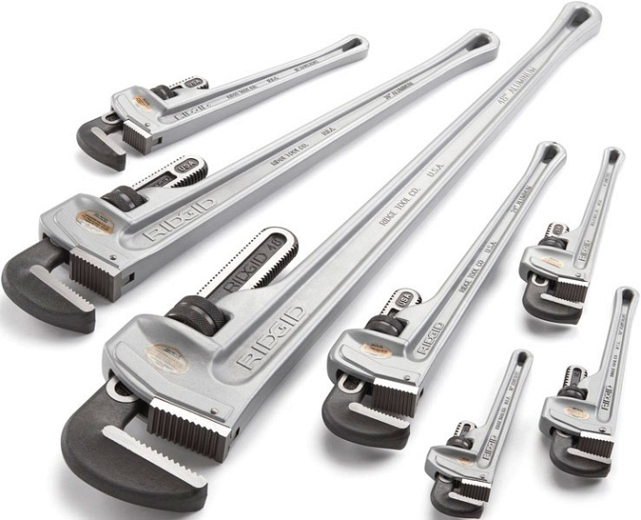 Алюминиевые прямые трубные ключи Ridgid Aluminum Heavy Duty Алюминиевые прямые трубные ключи Ridgid Aluminum Heavy Duty