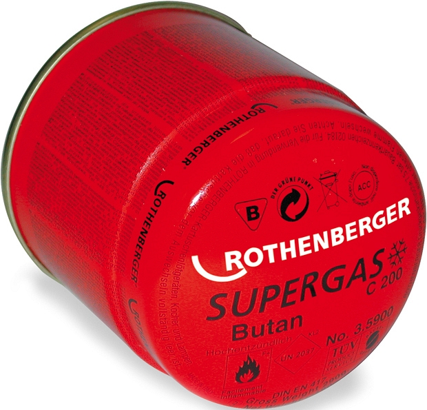 Газовый баллончик для горелки Rothenberger Supergas C 200 Газовый баллончик для горелки Rothenberger Supergas C 200