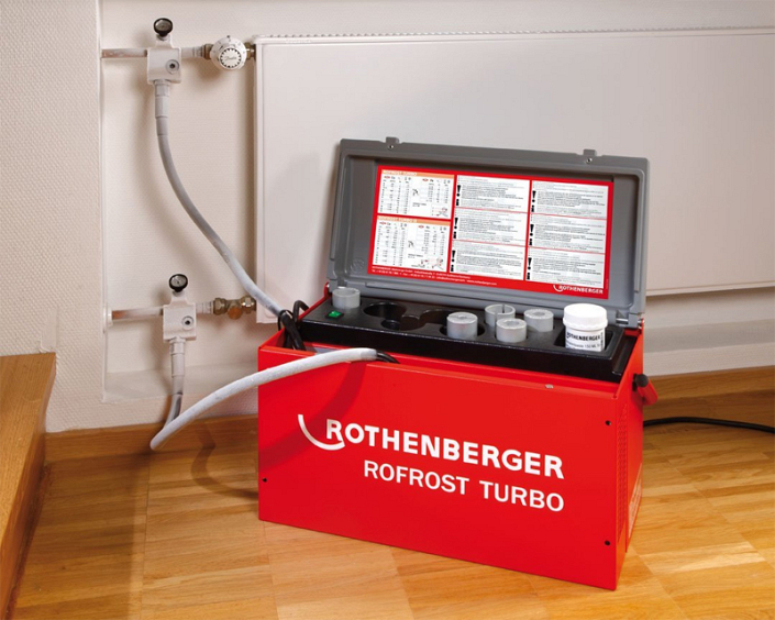 Использование аппарата для заморозки труб Rothenberger Rofrost Turbo 2" Использование аппарата для заморозки труб Rothenberger Rofrost Turbo 2"