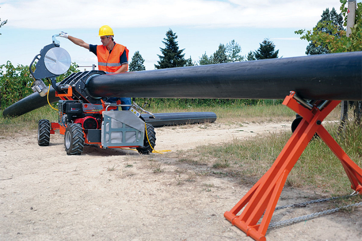 Использование роликовой опоры для пластиковых труб Ritmo HS Roller 250 Использование роликовой опоры для пластиковых труб Ritmo HS Roller 250