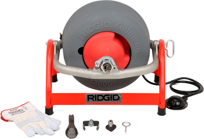 Комплектация прочистных машин барабанного типа Ridgid K-3800 Комплектация прочистных машин барабанного типа Ridgid K-3800