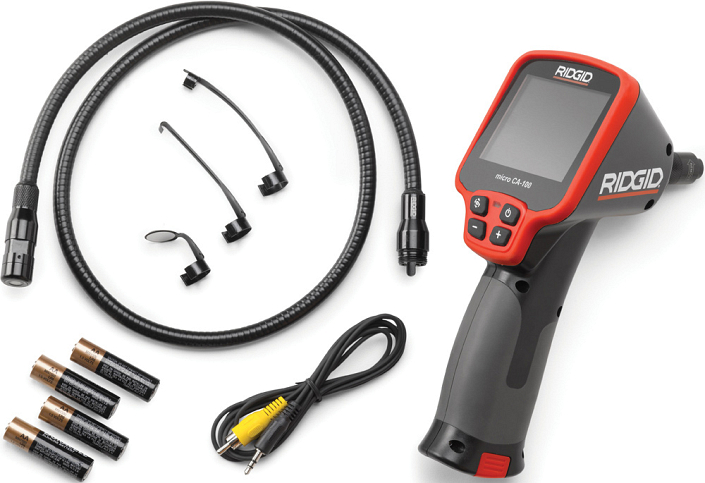 Комплектация ручной видеоинспекционной камеры Ridgid micro CA-100 Комплектация ручной видеоинспекционной камеры Ridgid micro CA-100