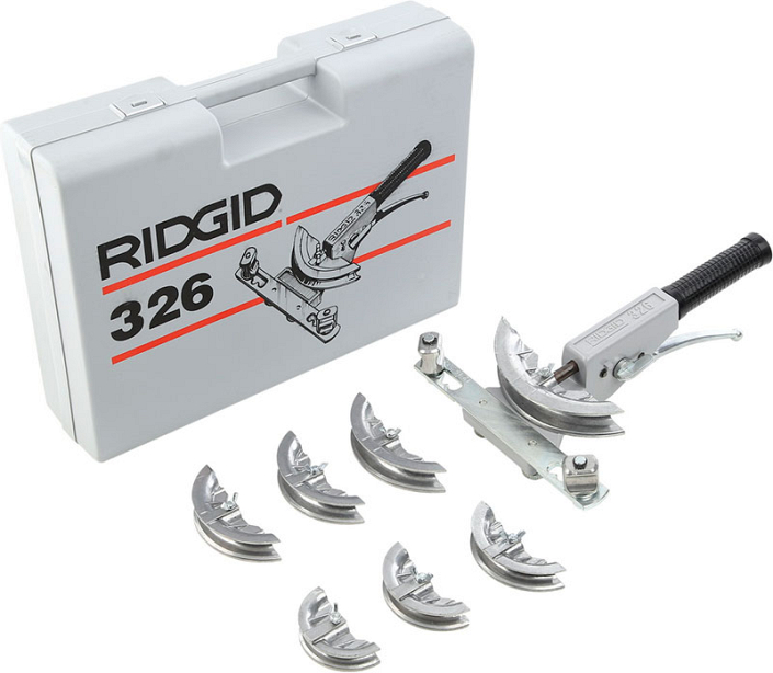 Комплектация трубогибов арбалетных для дюймовых медных труб Ridgid 326 Комплектация трубогибов арбалетных для дюймовых медных труб Ridgid 326