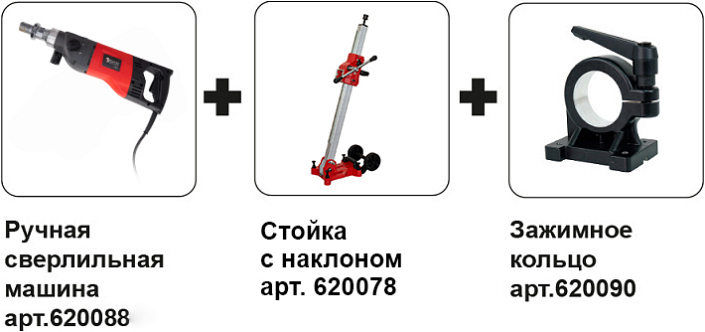 Комплектация установки для алмазного бурения с микроударом Diam ML-160/2A-Hit LC Комплектация установки для алмазного бурения с микроударом Diam ML-160/2A-Hit LC