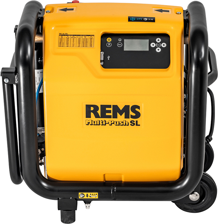 Компрессор для промывки системы отопления Rems Multi-Push SL вид спереди