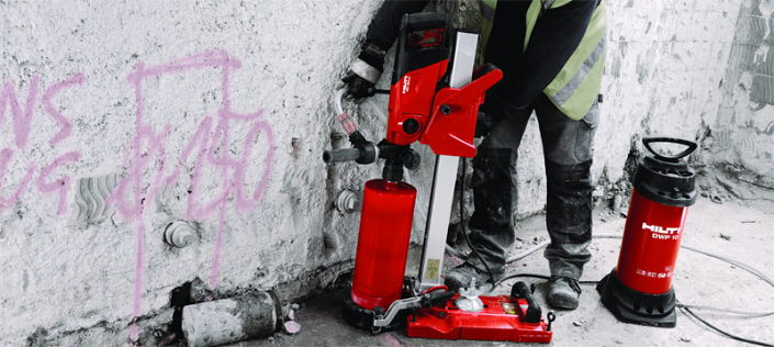 Применение ручных установок алмазного бурения Hilti DD 150-U Применение ручных установок алмазного бурения Hilti DD 150-U