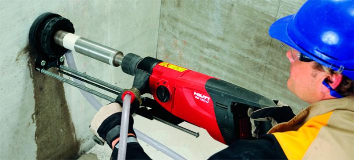 Применение водяного коллектора кольца Hilti DD-WC-S