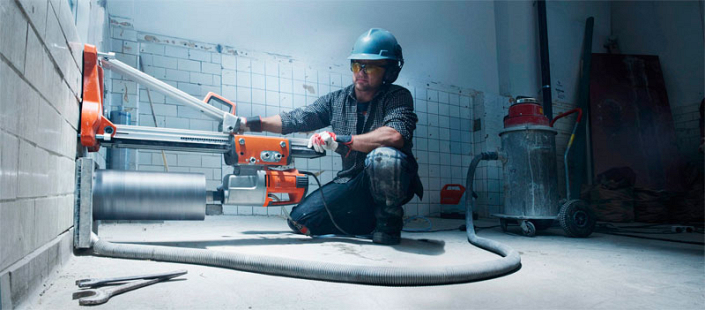 Применения двигателя алмазного бурения Husqvarna DM 340