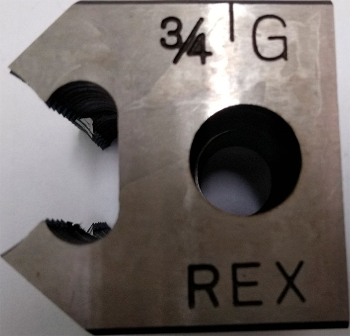 Резьбонарезная гребенка для ручного клуппа Rex 2RG Dies 20A Резьбонарезная гребенка для ручного клуппа Rex 2RG Dies 20A