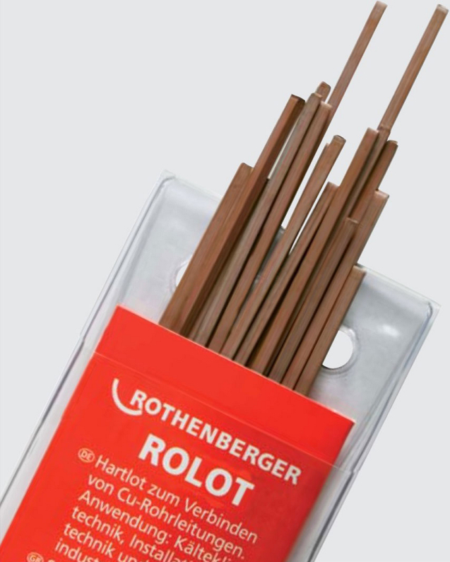 Серебряный припой Rothenberger Rolot S 2 CP 105 в упаковке Серебряный припой Rothenberger Rolot S 2 CP 105 в упаковке