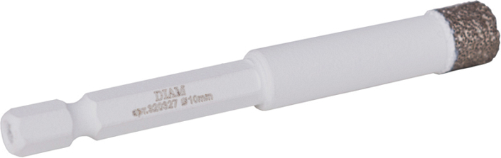 Сверло алмазное вакуумного спекания Diam Extra Line V-Tech HEX-E 1/4" 10 мм