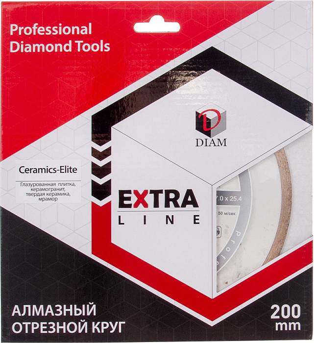Упаковка алмазного отрезного круга Diam Extra Line 1A1R Корона Ceramics-Elite 200 мм Упаковка алмазного отрезного круга Diam Extra Line 1A1R Корона Ceramics-Elite 200 мм