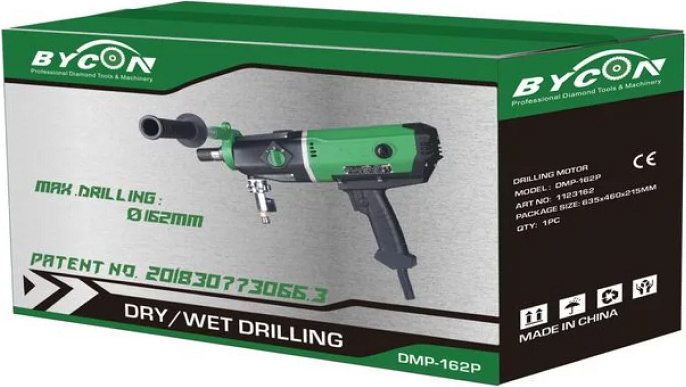 Упаковка дрели для алмазного бурения Bycon DMP-162P