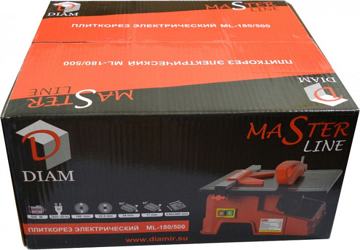 Упаковка электроплиткореза Diam ML-180/500 Упаковка электроплиткореза Diam ML-180/500