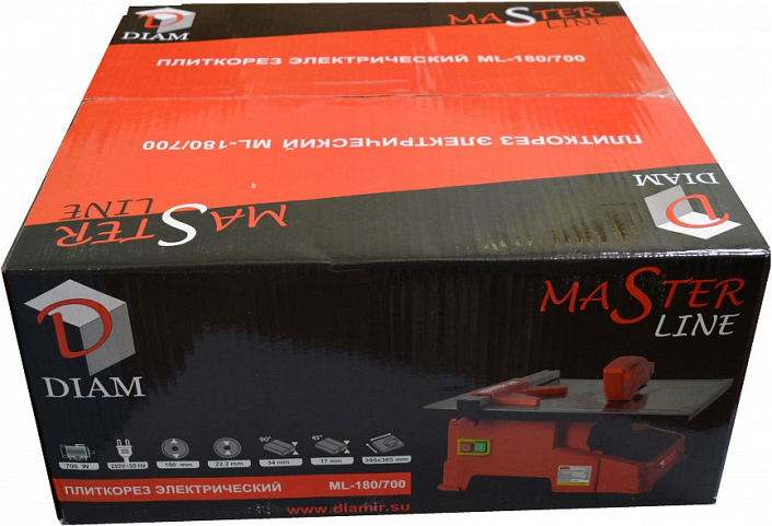 Упаковка электроплиткореза Diam ML-180/700 Упаковка электроплиткореза Diam ML-180/700
