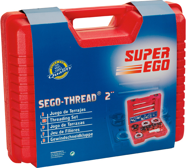 Упаковка клуппа ручного Super-Ego 600 Set Professional 1/2"-3/4"-1"-1 1/4"-1 1/2"-2" BSPT R Упаковка клуппа ручного Super-Ego 600 Set Professional 1/2"-3/4"-1"-1 1/4"-1 1/2"-2" BSPT R