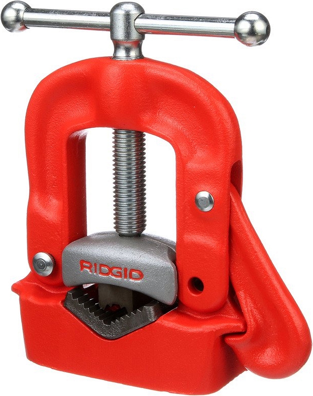 Верстачные откидные тиски для труб Ridgid 21A вид справа